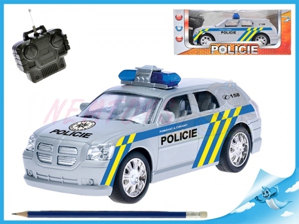 R/C auto policie 20cm 27MHz na baterie plná funkce