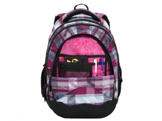 Studentský dívčí batoh Bagmaster ENERGY 18 A BLACK/WHITE/PINK