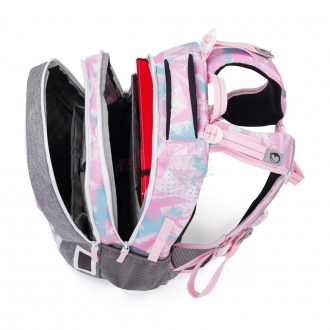 Školní batoh BagMaster PORTO 24 B – ružovo-modrý