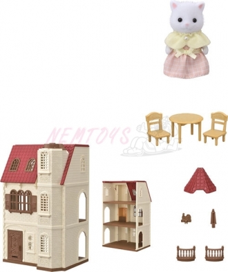 Sylvanian Families Dům s věží a červenou střechou