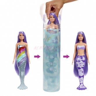 Panenka Barbie Color Reveal Barbie Duhová Mořská Panna
