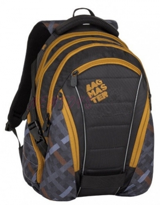 Studentský batoh Bagmaster - Bag 8 E - Black / Gray / Brown