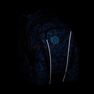 BATOH BAG 20 B Studentský batoh BAG 20 B BAGMASTER - žíhaně modrý