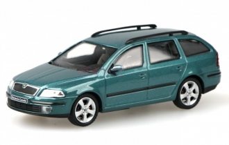 Abrex Škoda Octavia II Combi (2004) Zelená Island Metalíza 1:43