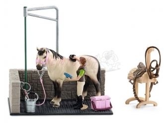 Schleich 42104 Mycí kout pro koně s příslušenstvím