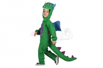 Dětský karnevalový kostým Dinosaurus zelený 92-104cm (3-4roky)