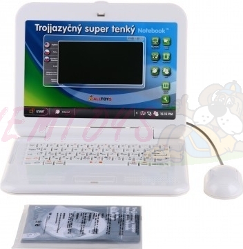 Trojjazyčný super tenký notebook