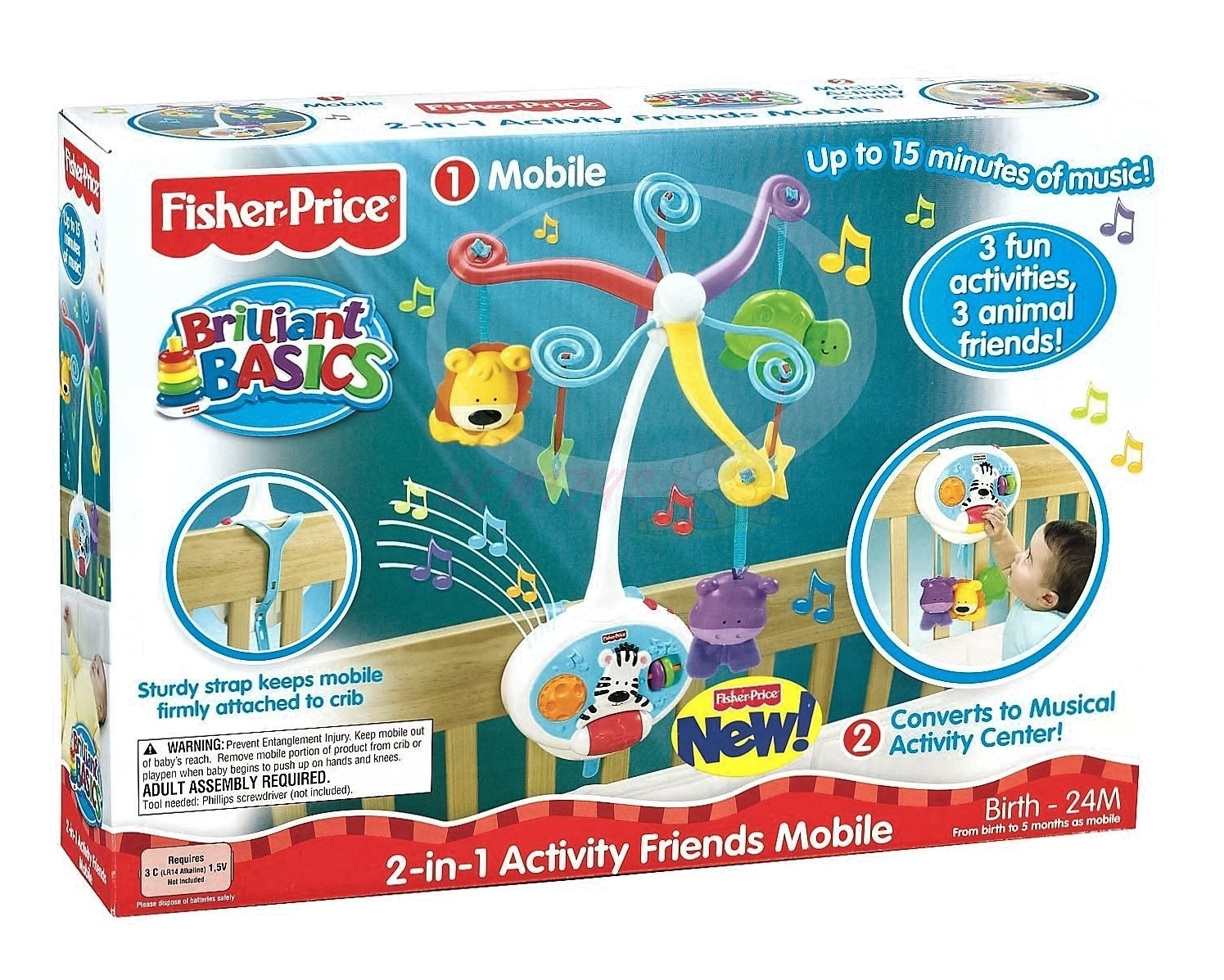 Fisher Price- Aktivní kolotoč se zvířátka 2v1
