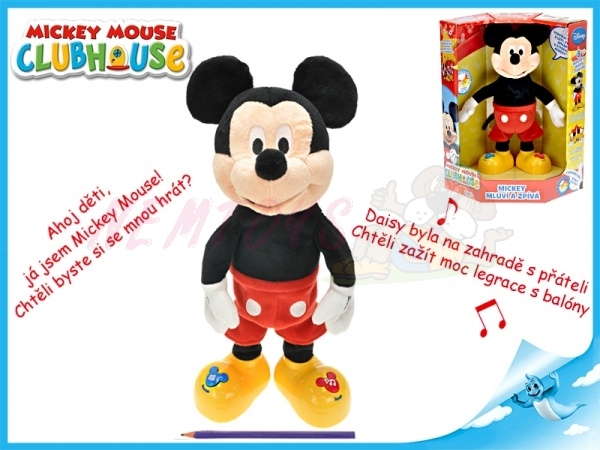Mickey Mouse plyšový 33cm na baterie česky mluvící a zpívající 18m+