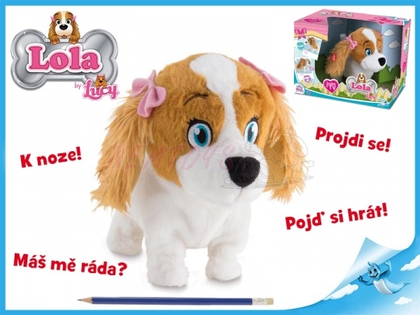 Lola plyšová 17cm na baterie reagující na české povely v krabičce