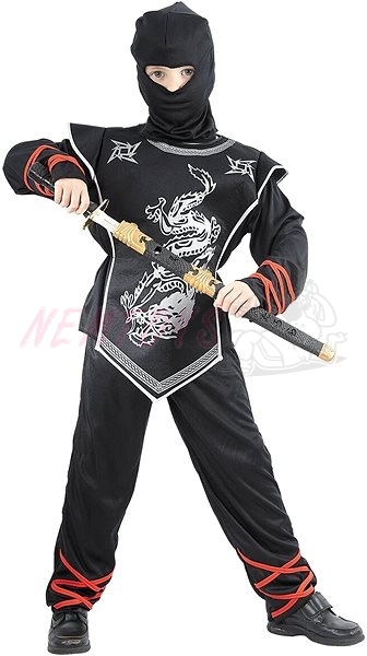 Karnevalový kostým STŘÍBRNÝ NINJA